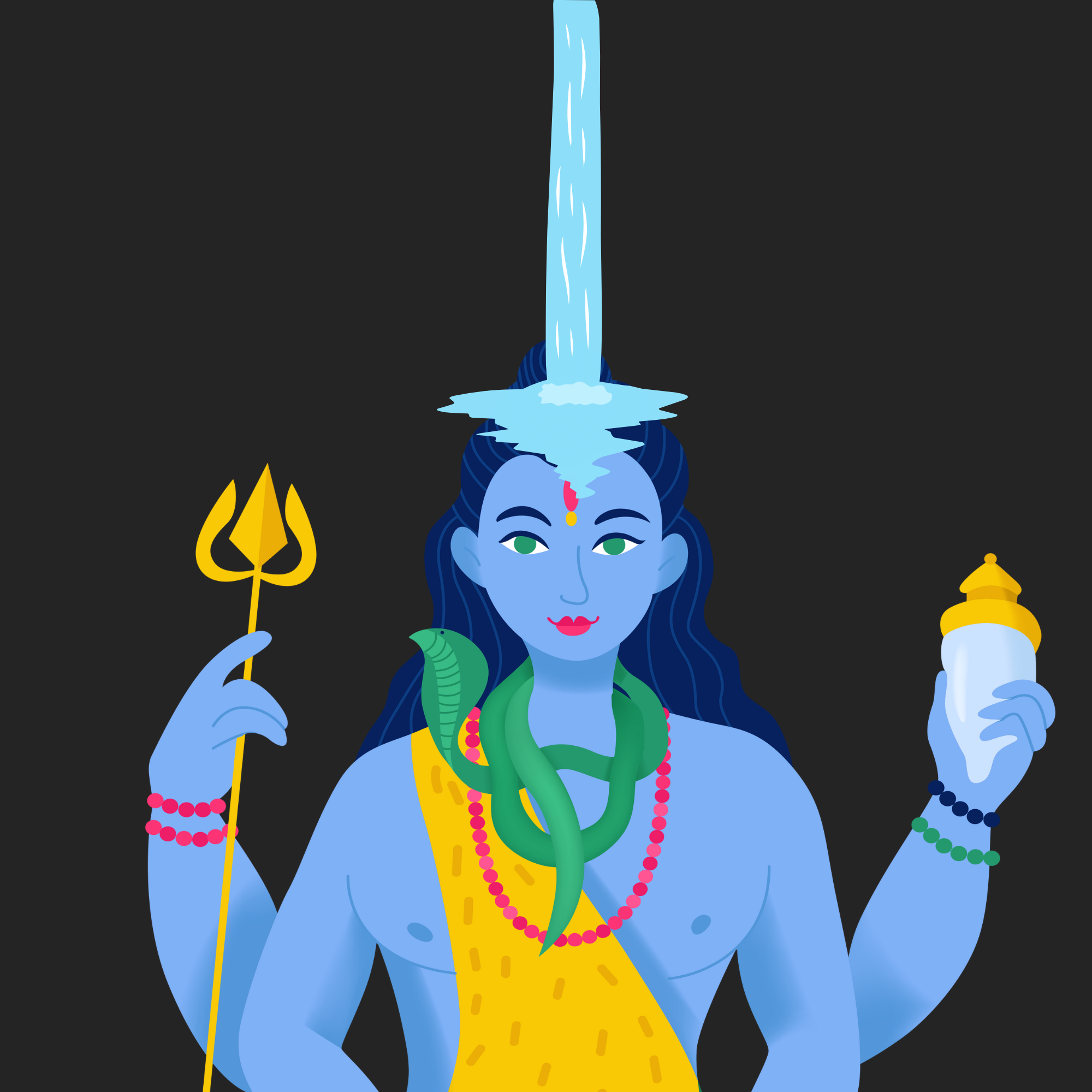 Shiva and His Mighty Locks