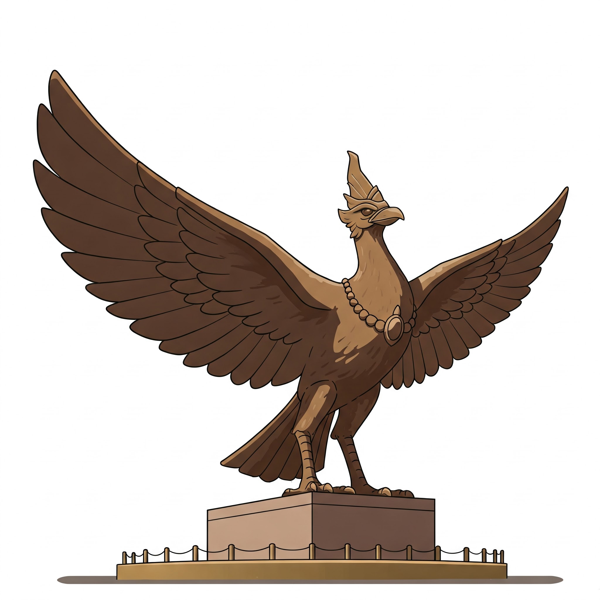 A statue honouring the brave vulture Jatayu who fought Ravana