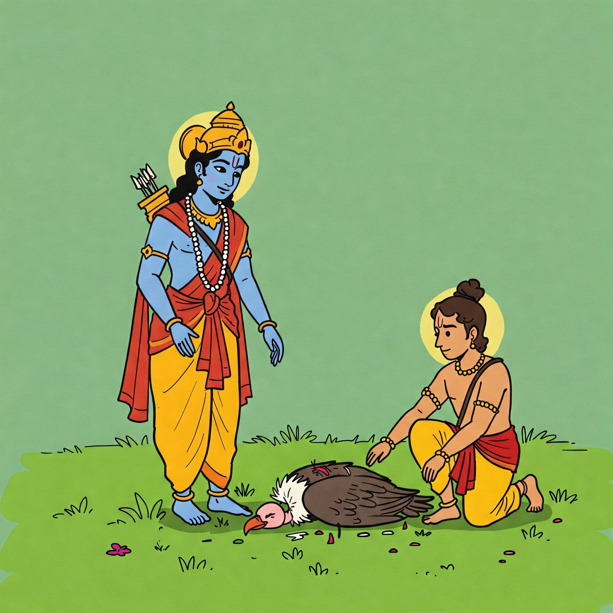 Rama and Lakshmana Find Jatayu