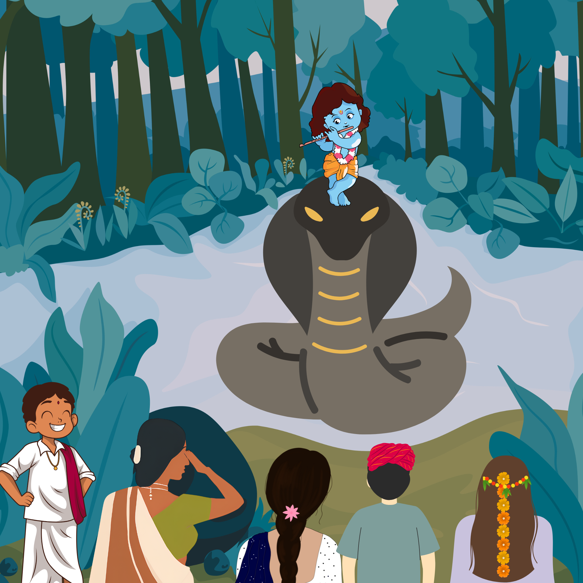 Krishna Dances on Kaliya