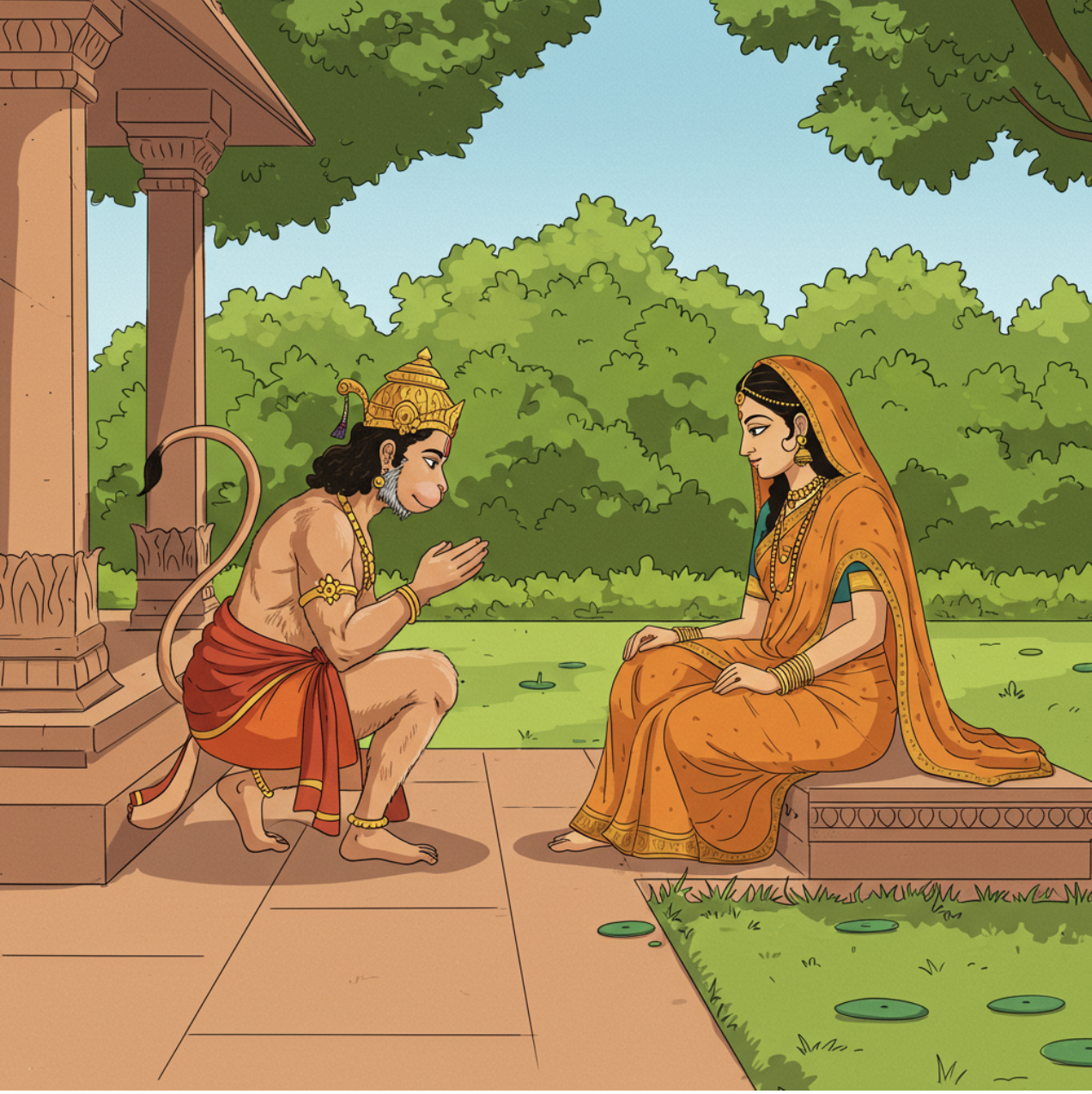 Meeting Sita at Ashoka Vatika